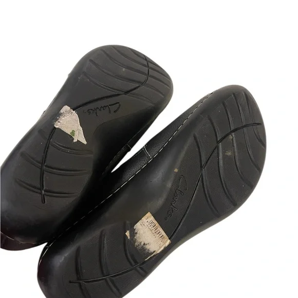 Clarks Ashland Black Leather Slip-On Loafers Shoes - Picture 5 of 5